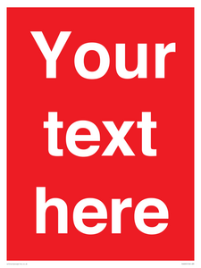 Custom Prohibition: Blank (red) sign